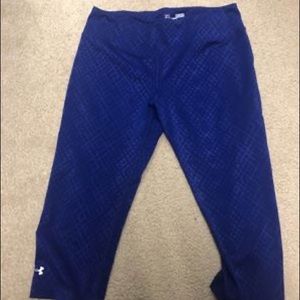 Under Armour Cobalt Blue Medium Workout Capris